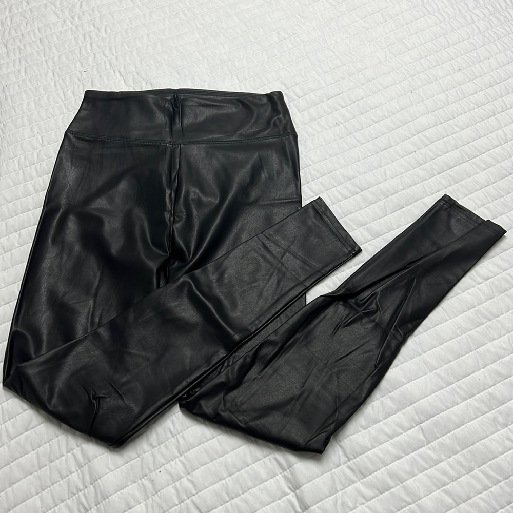 Faux leather leggings